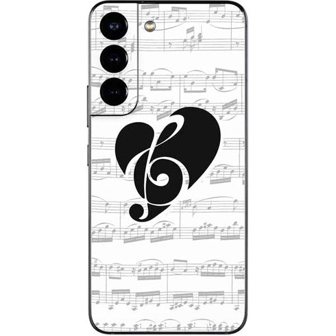 BW Musical Notes Galaxy S22 Skin